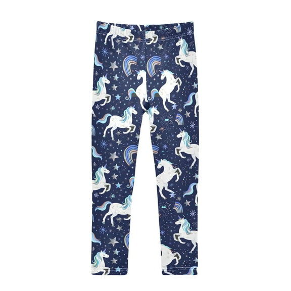 joogoo Girls' Leggings Unicorns Rainbows Yoga Pants 6T