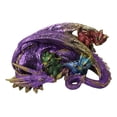 thumbnail image 5 of Magic Purple Mother Dragon Protecting Her Colorful Hatchling Babies Figurine, 5 of 9