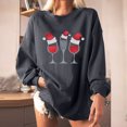 thumbnail image 2 of USSUMA Women Christmas Blouses Tshirt, Tunic Tops Plus Size O-Neck Tshirt Long Sleeves Winter Classic Comfy Tee Shirt Henley Tops Pullover Xmas Snowflake Hat Graphic Blouse, 2 of 8