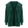 thumbnail image 3 of JUNWELL Women‘s Oversized Open Front Hooded Draped Pockets Cardigan Coat, 3 of 5