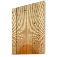 thumbnail image 2 of Designart 'Orange Sun Print On Beige III' Modern Print on Natural Pine Wood, 2 of 5