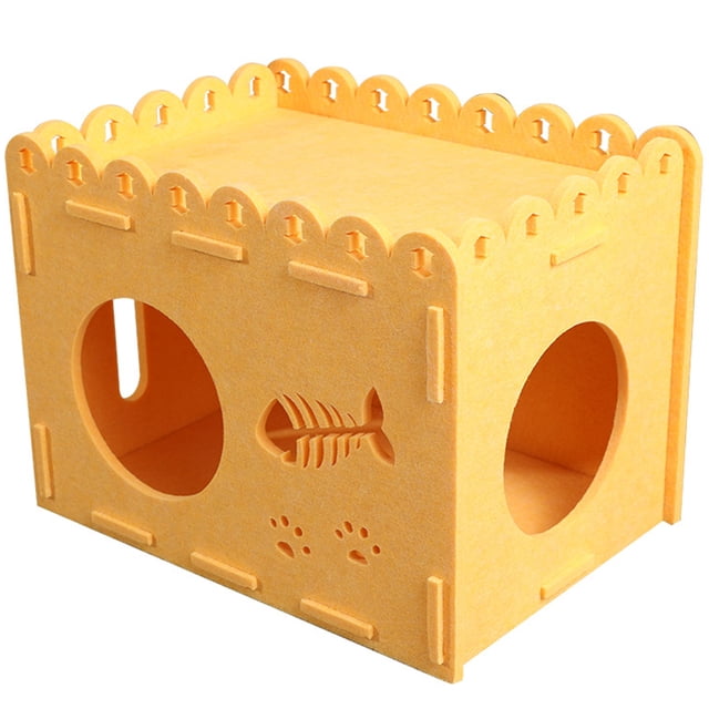 Detachable Felt Cat Nest Cat Scratch Board Square Non Shedding Pet House Breathable Cat Bed