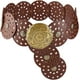 thumbnail image 1 of Cinturón bohemio vintage de 1,05 m para mujer, cinturón ancho de cuero estilo western, cinturón vaquero de 9 cm de ancho para faldas y vestidos, 1 of 9