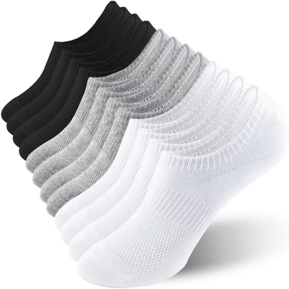 TELOLY 6 Pairs No Show Socks for Women, Thin Cotton Low Cut Invisible Liner, Non-Slip Breathable Footies for Sneakers & Flats