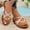 Beige, variant on Women's Flip Flops Woven Strap Toe Post Beach Sandals Summer Vacation Outdoor Comfort Shoes