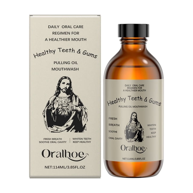 Enjuague bucal con aceite de coco para la salud de dientes y encías. Régimen diario de cuidado bucal para una boca sana. 114 ml.