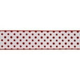 thumbnail image 2 of Vickerman 4" Sage-Red Dot Christmas Ribbon, 2 of 2