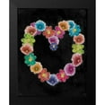 thumbnail image 2 of Grey, Jace 20x24 Black Modern Framed Museum Art Print Titled - Floral Heart 2, 2 of 5