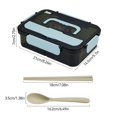 thumbnail image 2 of Lunch Box With 3 Compartments For Children Snack & Lunch - Single-Layer Sealed Food Box With Cutlery For School Work Picnic Travel, 2 of 10