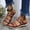 Brown, variant on Back to College Tejiojio Clearance Sandals Women Splicing Slope Heel Open Toe Slippers Shoes Comfy Casual Comfortable Beach