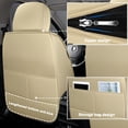 thumbnail image 5 of Fit for Volvo 98% Car Models,Full Set(With Two Pillows)Leather Seat Cover for Cars,Anti-slip Soft Car Seat Protectors(Beige), 5 of 6