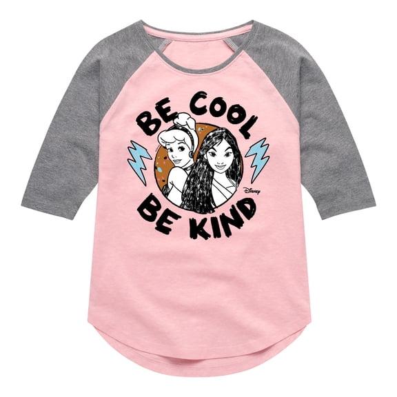 Disney - Be Cool Be Kind - Toddler & Youth Girls Raglan Graphic T-Shirt