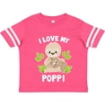 thumbnail image 3 of Inktastic Cute Sloth I Love My Poppi with Green Leaves Boys or Girls Toddler T-Shirt, 3 of 5