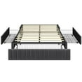 thumbnail image 2 of Yaheetech Full Size Upholstered Storage Bed with 3 Storage Drawers, Dark Gray, 2 of 7