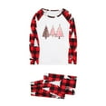 thumbnail image 3 of Odeerbi Christmas Pajamas for Family Holiday Long Sleeve Family Christmas Pajamas Matching Sets Dad Christmas Plaid Printed Blouse Tops + Pants Sleepwear Family Matching PJs Set Red, 3 of 5