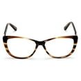 thumbnail image 3 of Women Premium Acetate Big Lens Cateye Reading Glasses - Fun Cat eye Clear Lens Readers - Gold Metal Accent, 3 of 4