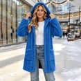 thumbnail image 5 of Ihhxva Women's Cardigan Sweater Hooded Warm Winter Coat Loose Fit Multi-Pockets Long Sleeve Cozy Casual Cold Weather Outings S-2XL, 5 of 8