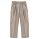 thumbnail image 5 of ICHUANYI Liquidación Pantalones de Lino de algodón de Talla Grande de Cinco Puntos sólidos de Verano para Mujer Pantalones Casuales Pantalones de Lino de algodón de Talla Grande sólidos de Verano para Mujer ICHUANYI WER202308251030, 5 of 5
