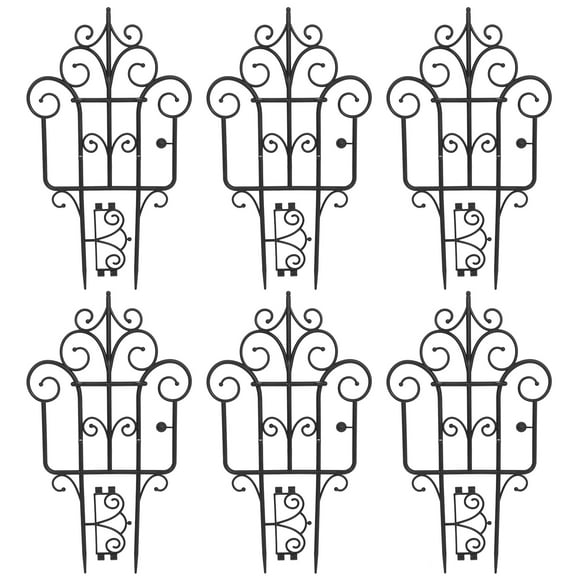 KAKOWELY Fence 6 Sheets Practical Lawn Edging Border European Style Plastic Fence Patio Fencing Border Multi-use Landscaping Fence Garden Edging Fence for Garden