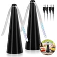 thumbnail image 1 of 2pc Mosquito Repellent Fan, Black, for Home, Dining, Picnic BBQ - Keeps Flies Insects Away from Food, 1 of 5