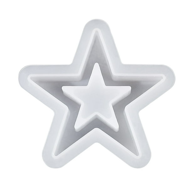Molde Fundición en Forma Moldes Estrellas Huecas Reutilizables para Manualidades Navideñas DIY