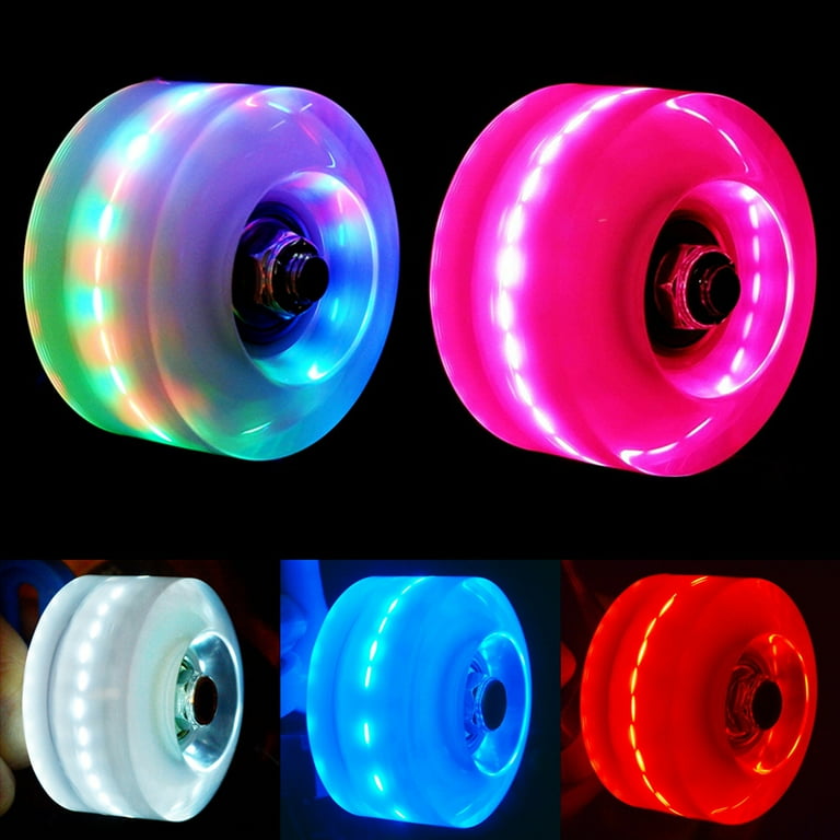 4pcs Luminous Light Up Roller Skate Wheels with Bearings Roller Skates  Accessories New 