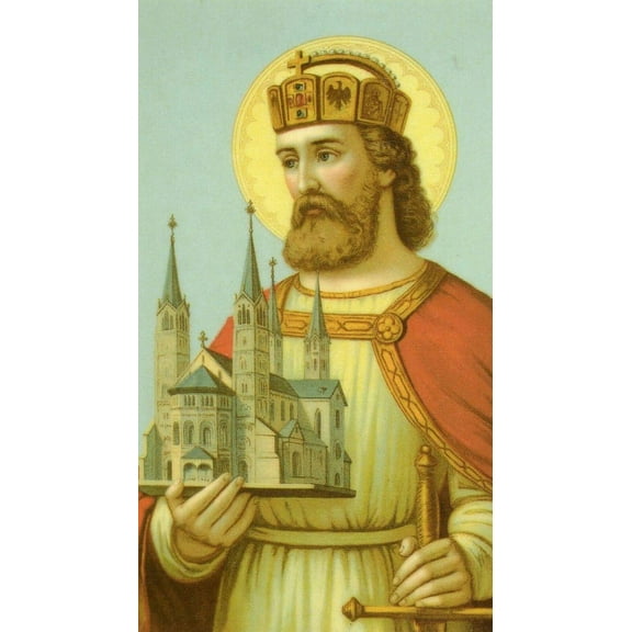 St. Henry holy card - laminated - Pack of 25
