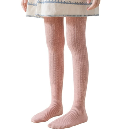 YunPes Baby Girls Tights Thick Warm Cable Knit Leggings Kids Soft Full Length Stockings Tights Fall Winter Comfy Basic Solid Outfits