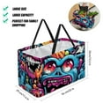 thumbnail image 2 of Graffiti Premium Oxford Cloth Picnic Basket - Reusable, Foldable, Large Capacity Storage Box, Ideal Storage Bin or Shopping Basket for Outdoor Adventures, 2 of 7