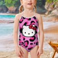 thumbnail image 2 of Hello Kitty Girls One Piece Swimsuits Hawaiian Summer Swimwear Beach Bathing Suit Outfits, 2 of 6