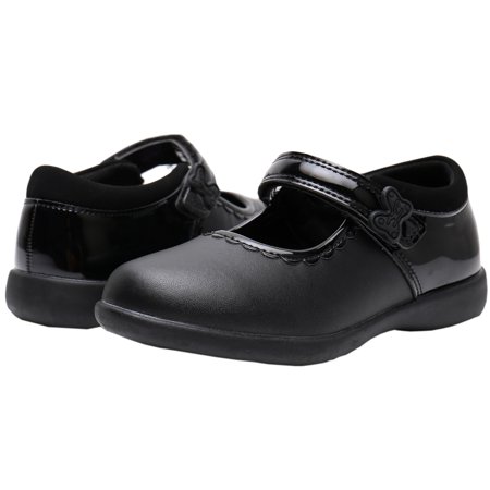 

Ahannie Kids Girls Mary Jane Toddler Girl Black Flat School Uniform Shoes