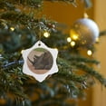 thumbnail image 7 of 3drose, Southern White Rhinoceroses Blocking the Road, Kruger Np, South Africa, 3 inch Snowflake Porcelain Ornament, 7 of 7
