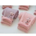 thumbnail image 4 of XFHLMJFF Girls Lined Thermal Leggings Warm Winter Cartoon Pattern Solid Color Thick Warm Trousers Size 4-5 Years, 4 of 4