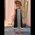 thumbnail image 4 of Vestido Bohemio Floral para Mujer, Vestido Informal de Verano con Bloques de Color. Negro L, 4 of 8