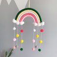 thumbnail image 4 of Gwong Decoración hogareña Pelota de arco iris tejida colgante de niños sala de colgante ornamento balcón casa decoración de pared Gwong 21049566, 4 of 7