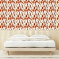 thumbnail image 3 of Ambesonne Floral Peel & Stick Wallpaper for Home, Art Autumnal Romance Flowers, 13"x72", Burnt Orange Umber and White, 3 of 5