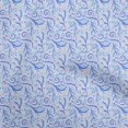 thumbnail image 1 of oneOone Velvet Medium Blue Fabric Floral Diy Clothing Quilting Fabric Print Fabric By Yard 58 Inch Wide, 1 of 4