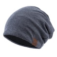 thumbnail image 6 of Autumn Winter Cold Hat Loose Fit Sports Casual Versatile Outdoor Warm Labeled Solid Color Pullover Hat, 6 of 8