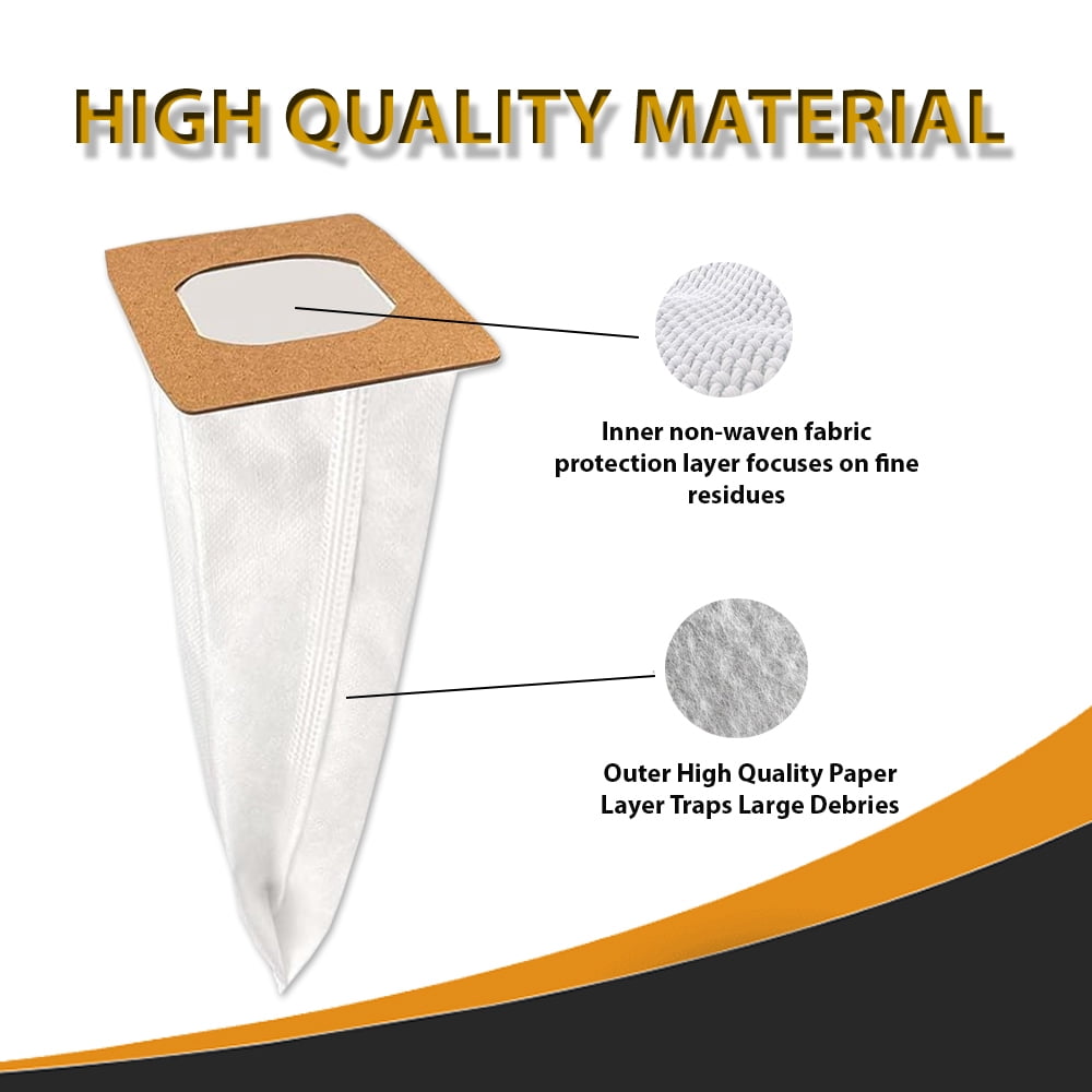 Replacement Part For Hoover Cloth Type I HEPA Vacuum Bags AH10005 Platinum Canister SH10000 [20 Bags]