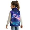 thumbnail image 3 of Pzuqiu Axolotl Girls Sleeveless Vests Size 2 Fall Winter Clothes Versatile Warm Zipper Winter Sleeveless Jacket with Pockets Wind Proof Fall Outfits Fashion Clothing for Girls, 3 of 7