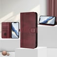 thumbnail image 2 of Case for iPhone 12 Pro / 12 6.1" with Credit Card Slot, RFID Blocking PU Leather Flip Wallet Stand Phone Case with Lanyard Shockproof and Anti-Scratch Cover for iPhone 12 Pro / 12 6.1", Winered, 2 of 6