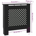 thumbnail image 5 of vidaXL Cache-Radiateur MDF Noir 78 cm, 5 of 5