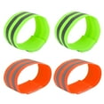 thumbnail image 1 of Unique Bargains 4 Pcs Bandes Réfléchissantes pour Bras Bandeaux Réfléchissants Haute Visibilité pour Cyclisme Nocturne Bandes Réfléchissantes Vert Orange, 1 of 7