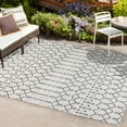 thumbnail image 4 of JONATHAN Y SMB108I-9 Ourika Moroccan Geometric Textured Weave Cream/Black 9 ft. x 12 ft. Indoor/Outdoor Area Rug, Pet Friendly, Stain Resistant, Easy to Clean, for Patio, Living Room, Bedroom, 4 of 12