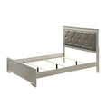 thumbnail image 7 of Modern 4pc Full Size Champagne Finish Upholstered Bed Set Solid Wood Storage Wooden Bedroom Furniture, 7 of 7