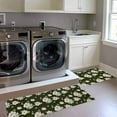 thumbnail image 2 of Elegant White Flower Kitchen Rugs Set of 2,Rustic Vintage Farmhouse Floral Leaves Washable Bath Shower Door Welcome Runner Area Rug Mat Carpet for Bedroom Living Room Accent Throw Desk Rug,Large, 2 of 6