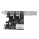 thumbnail image 2 of Tarjeta de expansión PCIe a USB3.0 de 5 Gbps, 2 puertos, 4 pines, tarjeta controladora PCIe Plug and Play para PC de escritorio con Windows, 2 of 5