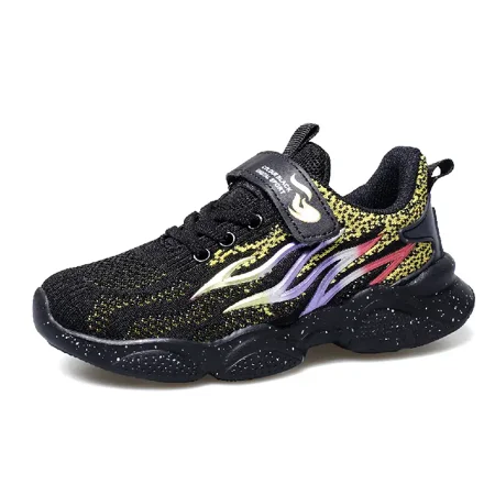 

Kids Breathable Ultralight Flame Print Sneakers For Fall & Winter