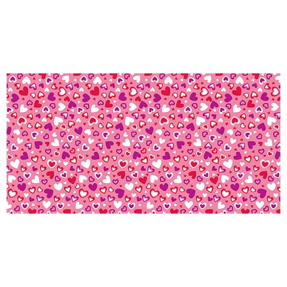 BIZHUA Holiday Party Valentine'S Day Love Printed Tablecloth Proposal Plastic Disposable Supplies Decoration, 1X Tablecloth