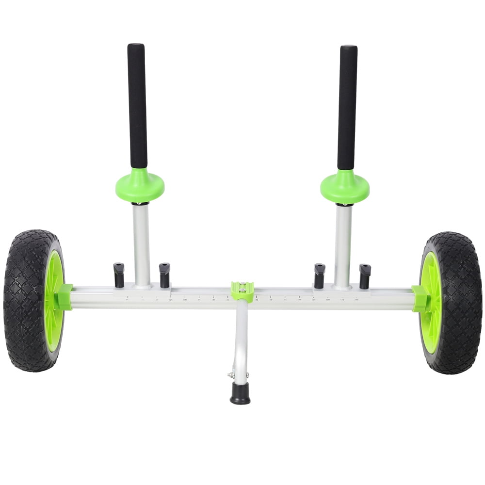 Sit On Top Kayak Cart, Heavy-Duty Plug-in Kayak Cart Dolly with 10 Inch PU Wheels, Width Adjustable